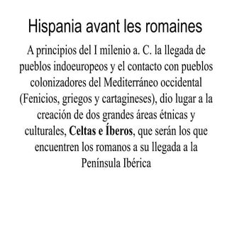 Hispania avant les romaines