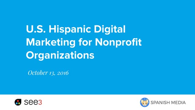 Hispanic Digital Marketing for Nonprofits