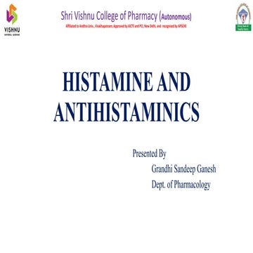 Histamine and antihistaminics | PPTX