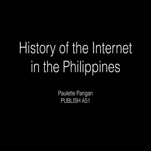 History of the Philippine Internet