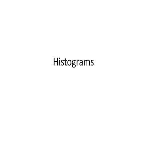 Histograms