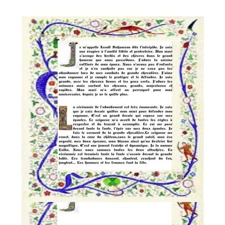 Histoire chevalière de jeanne et joseph.