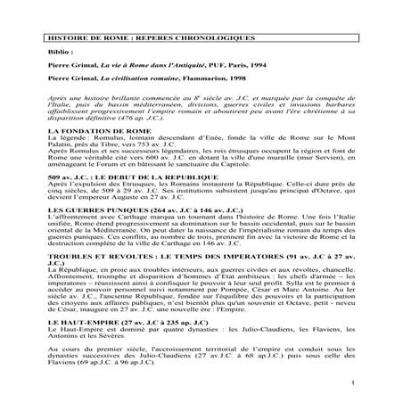 Histoire de rome