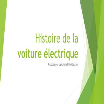 Histoire de la voiture électrique