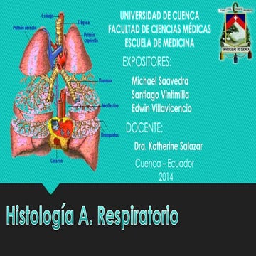 Histología de Aparato Respiratorio.
