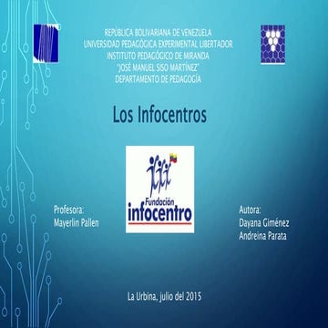 Infocentros | PPT