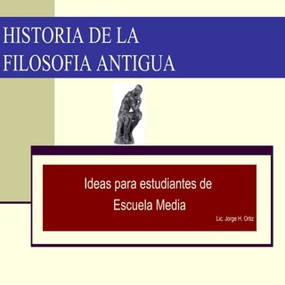 HISTORIA DE LA FILOSOFIA ANTIGUA