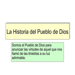 Historia Del Pueblo De Dios