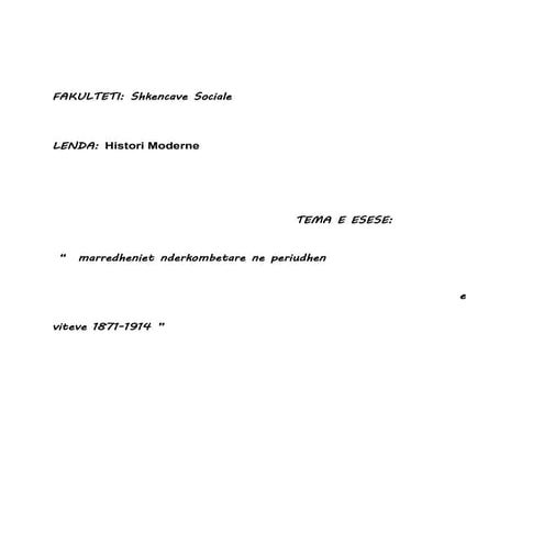 Historia Moderrne (Modern History) Essay