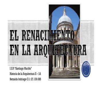 El Renacimiento en la arquitectura