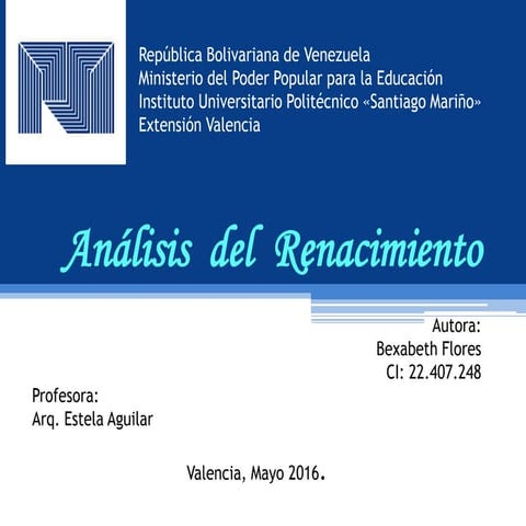 Historia II Analisis de Renacimiento