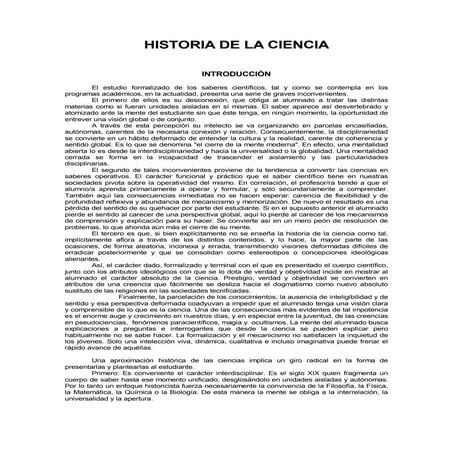 Historia ciencia