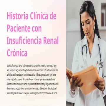 Historia Clinica De Un Paciente Con Insuficiencia Renal