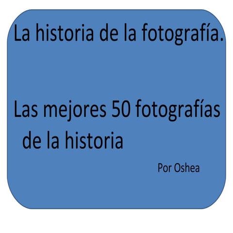 Historia Da Fotografia