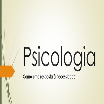 Historia da Psicologia - A vertente histórica