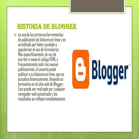 Historia de blogger