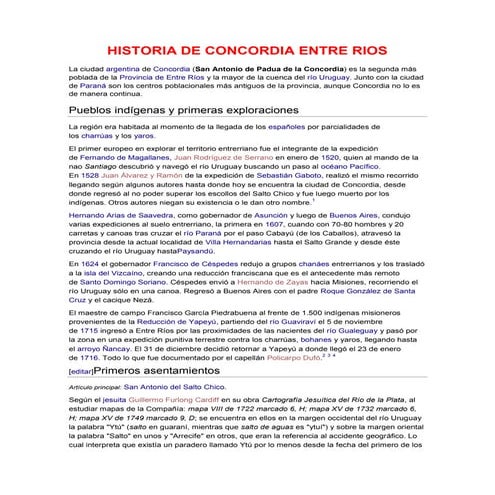 Historia de concordia entre rios | DOCX
