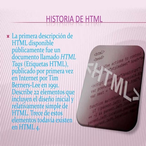 Historia de html