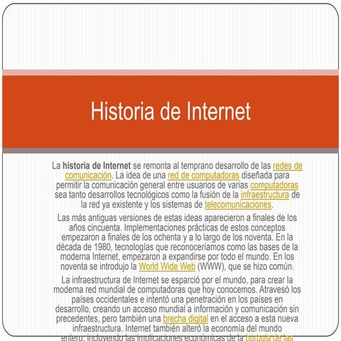 Historia de internet