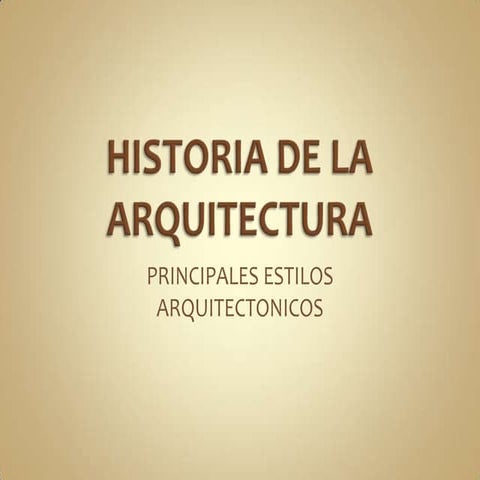 Historia de la arquitectura