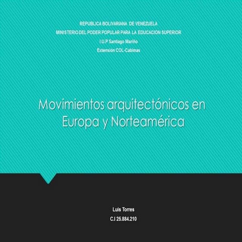 Historia de la arquitectura   Luis Torres