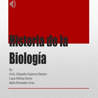 Historia de la biologia