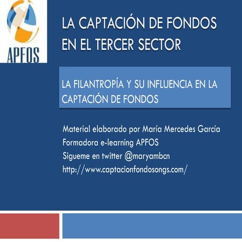 Historía de la captación de fondos. filantropia