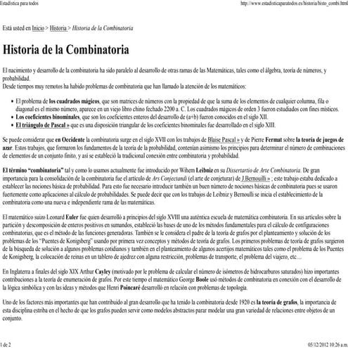 Historia de la_combinatoria