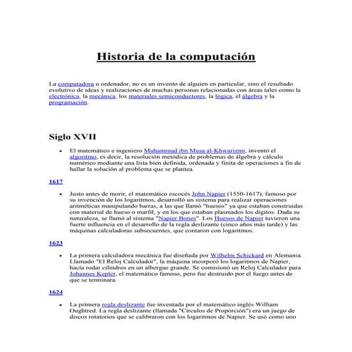 Historia de la computación