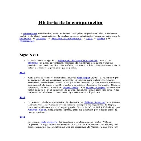 Historia de la computación