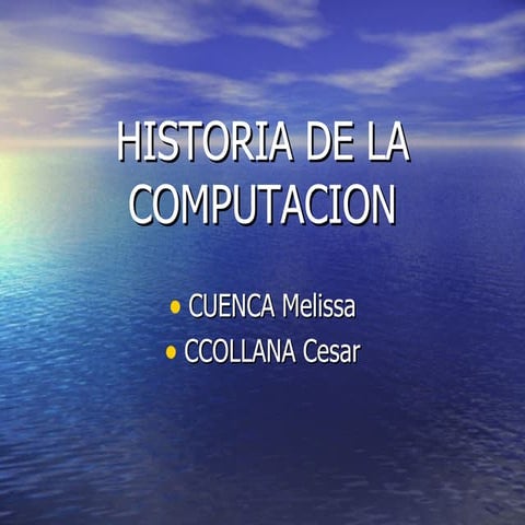 Historia de la computacion