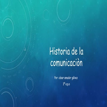 Historia de la comunicaciòn