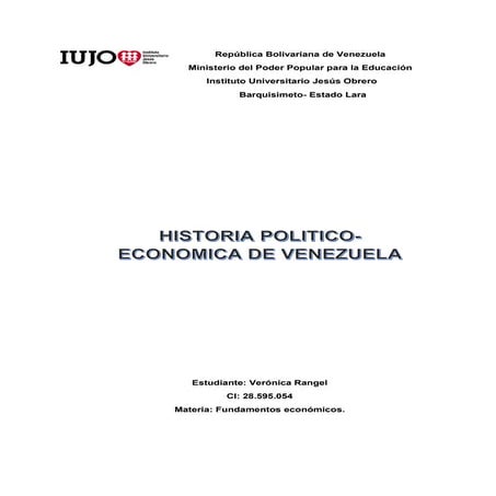 Historia de la economia