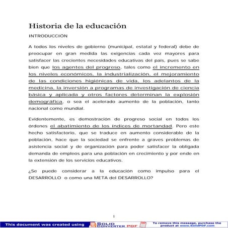 HISTORIA DE LA EDUCACION