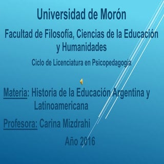 Historia de la Educación Argentina ...