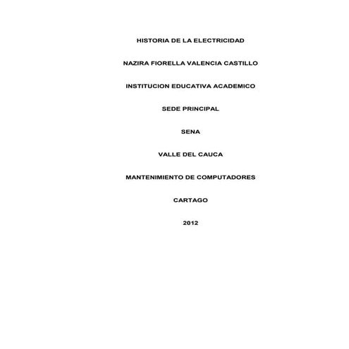 Historia de la electricidad