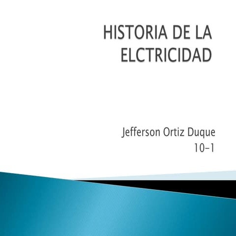 Historia de la electricidad
