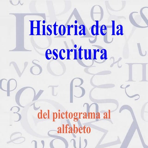 Historia de la escritura