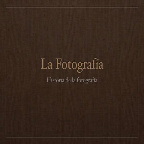 Historia de la fotografía