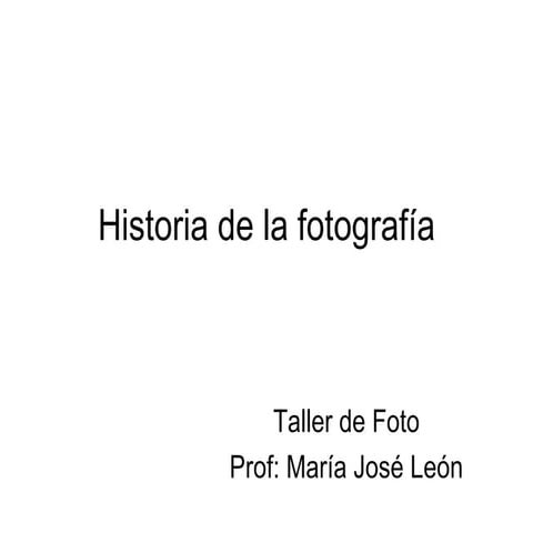 Historia de la fotografía