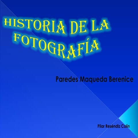 Historia de la fotografía