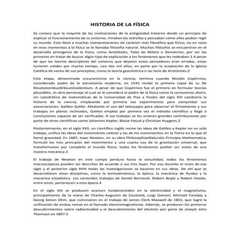 Historia de la física