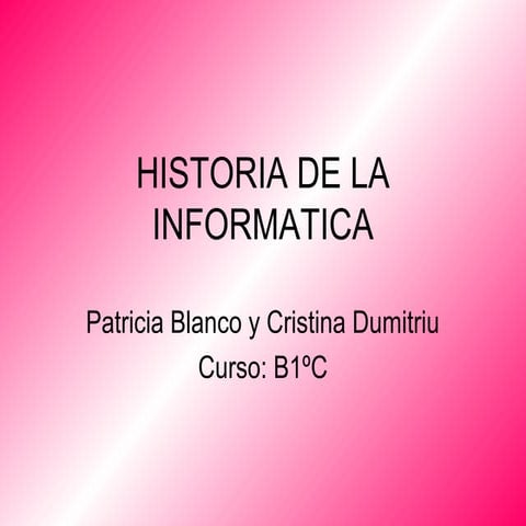 Historia de la informatica