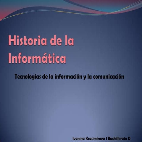 Historia de la informática