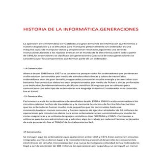 Historia de la informática. y sus g...