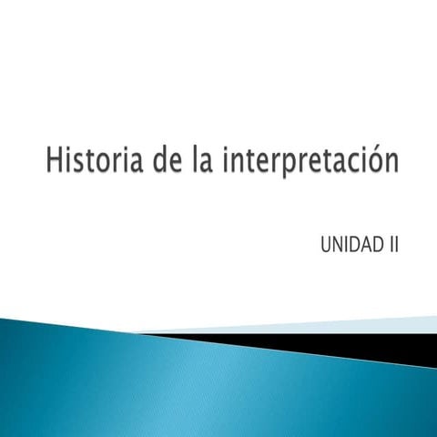 Historia de la interpretación