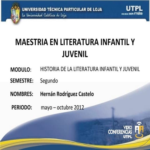 Historia de la literatura infantil y juvenil 