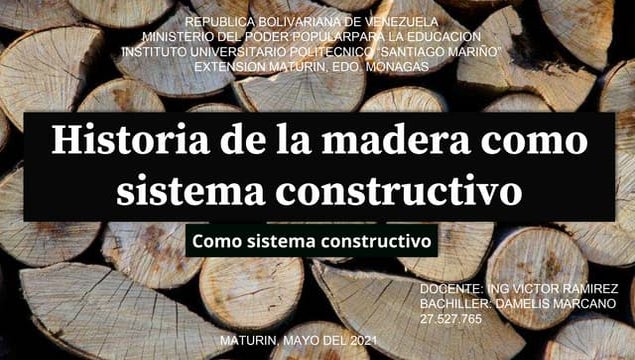 Evolución histórica de la madera