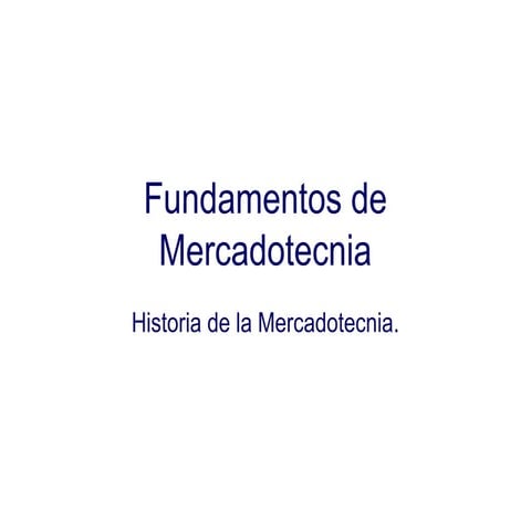 Historia de la mercadotecnia