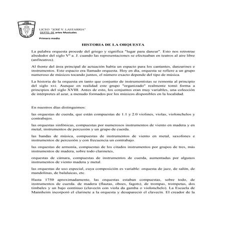 Historia de la orquesta  1 